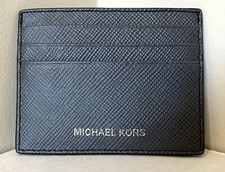 New Michael Kors Harrison Tall Card Case Leather Greyhound