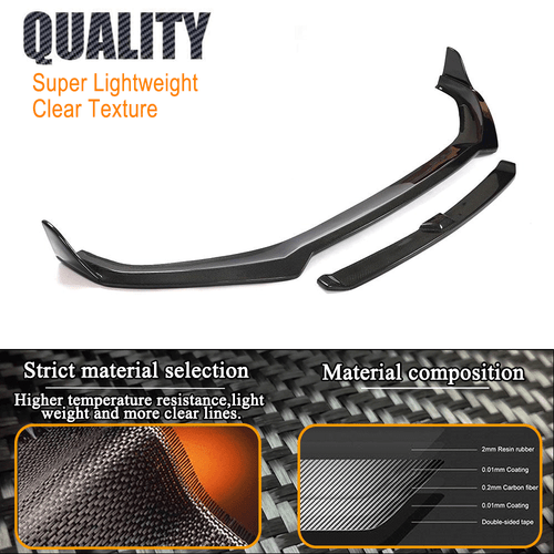 Alerón delantero de carbono labio delantero labio delantero para Audi A5 Sline S5 2017-2019 - Imagen 8 de 12