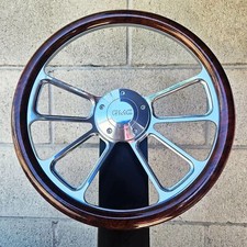14 Billet Steering Wheel W Hydro Dipped Burlwood Wrap And Modern Gmc Horn