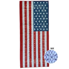Oversized 72*35 Red USA Flag Paisley Quick Dry Microfiber Beach Travel Towel