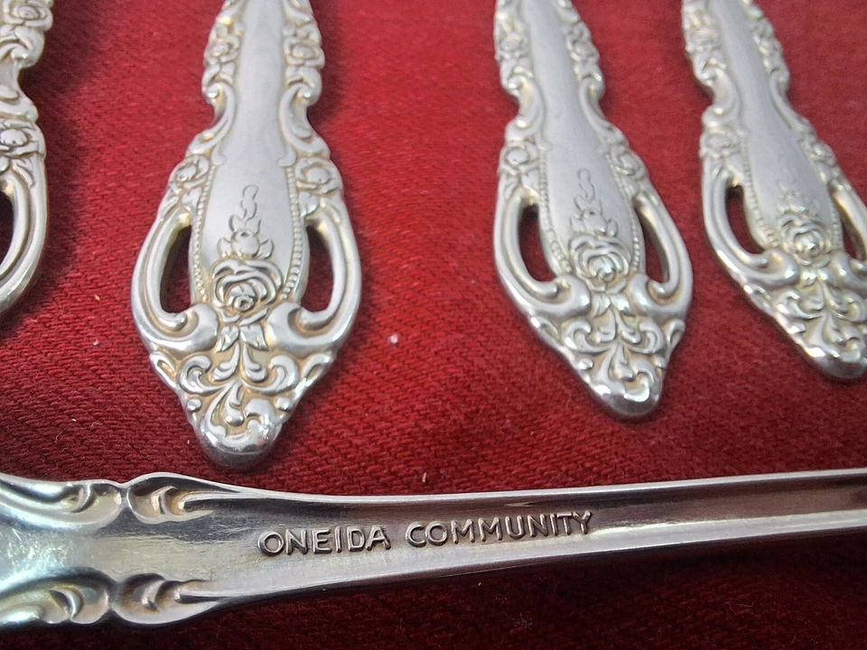 Oneida Community Acero Inoxidable 8 Cucharas Postre Brahms  Foto 4 de 4