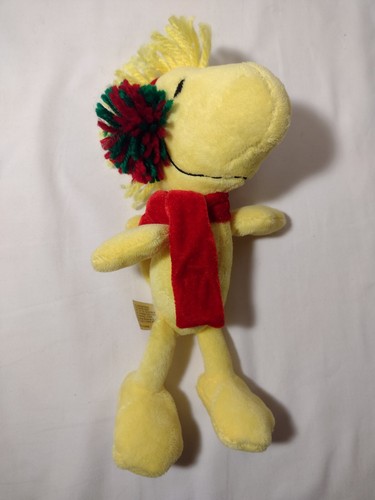 Woodstock Peanuts Christmas Musical Plush Red Scarf Earmuffs 11" Tested Works - Picture 2 of 9