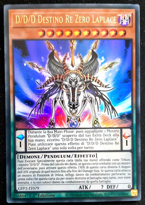 D/D DESTINO RE ZERO LAPLACE Ultra Rare auf Italienisch GFP2-IT079 YUGIOH