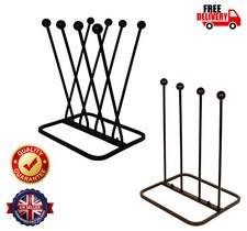 Welly Boot Rack Black Metal Powder Coated 2 & 4 Pair Wellie Holder Stand Storage
