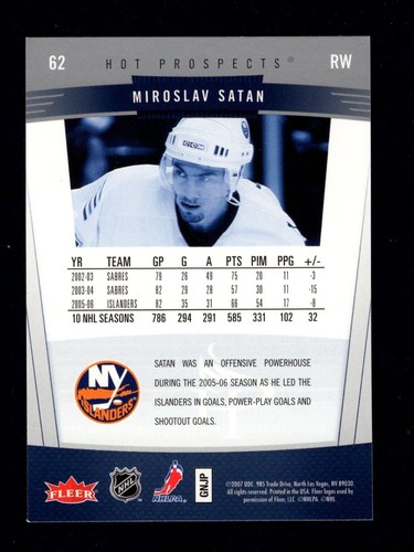 2006-07 Fleer Hot Prospects Base Hockey Cards You Pick #1 - 100 - Picture 117 of 189