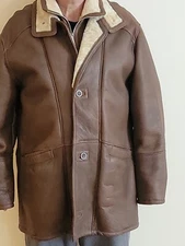 Echt Leder Lammfell men's coat real leather lamb fur nappalan Size 56/XL Germany