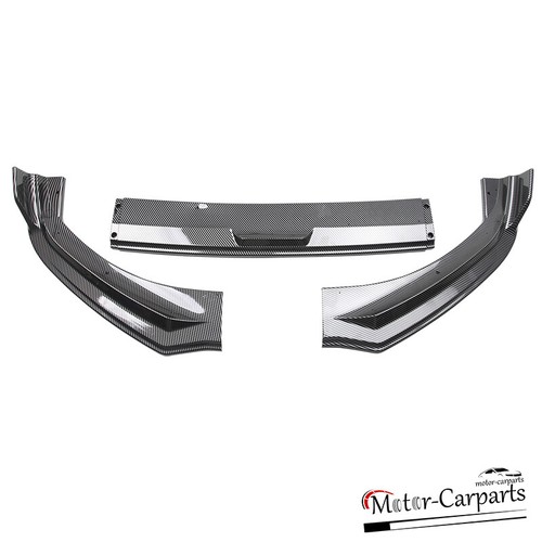 Fits 2021-2024 Ford Mustang Mach-E Front Bumper Spoiler Lip Splitter Carbon Look - Picture 5 of 7
