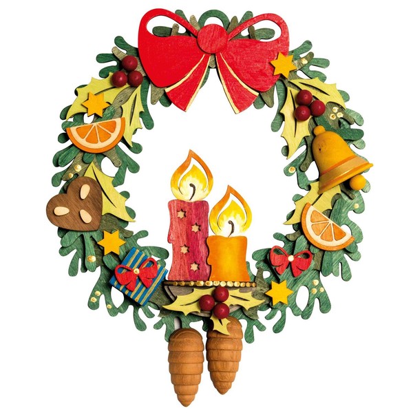 Bastelset TüRkranz Mit Kerzen Weihnachten Aus Holz Zum Zusammenbauen Kuhnert-image