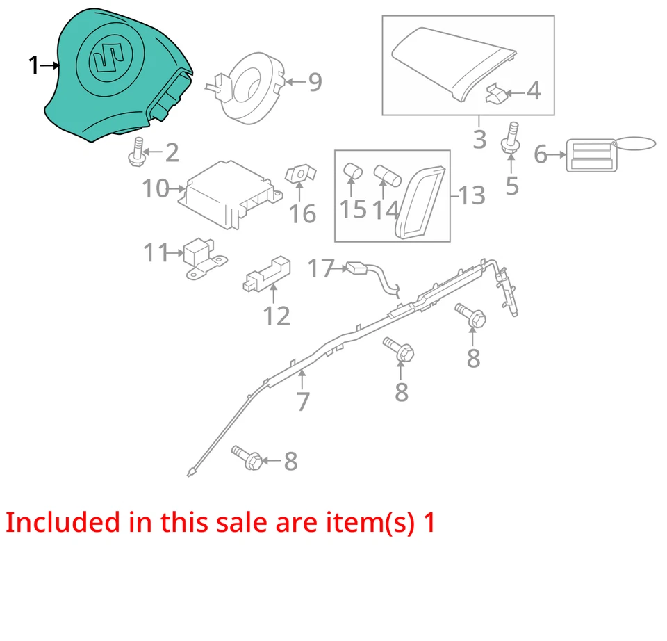 Airbag volante conductor Suzuki Grand Vitara LH 2006-2008 OEM Foto 4 de 4