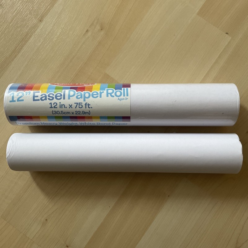 Lot 2 Of Melissa & Doug Tabletop Easel Paper Roll (12 inches x 75 feet) 1 Sealed