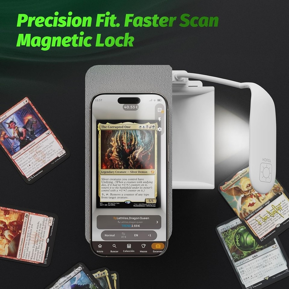 Card Scanner Pro for Trading Cards – MTG Card Scanner Stand with LED ...