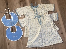 antique vintage Twin baby Gowns And Bib Lot