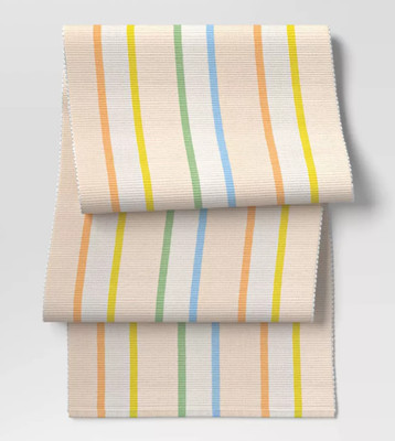 NEW Room Essentials 72''x14'' Striped Table Runner 100% Cotton