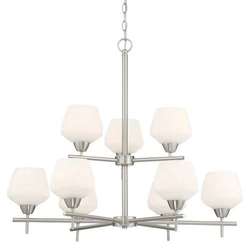 Minka Lavery 2179 Camrin 9 Light 31"W Vantage Chandelier - Nickel - Picture 1 of 8