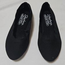 Skechers Air-Cooled Memory Foam Stretch Fit Ballet Flats Black Women's