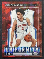 Cade Cunningham 2021-22 Panini Contenders Optic Uniformity Red Ice Prizm #27