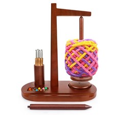 Yarn Holder for Crocheting  Knitting - in Wooden Yarn Spinners with Magnetic...