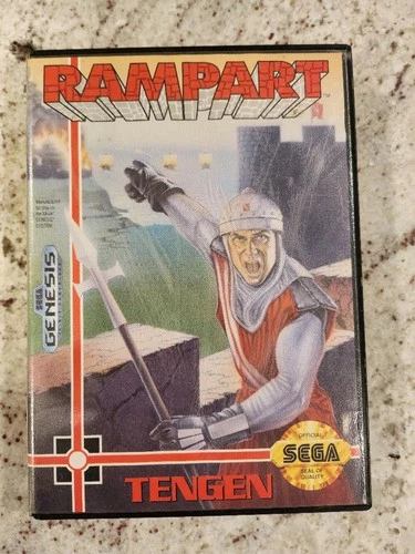 RAMPART Sega Genesis Cart. and Box Only