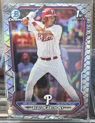 2026 Bowman Chrome KEATON ANTHONY 1st RC Reptilian Refractor Phillies 