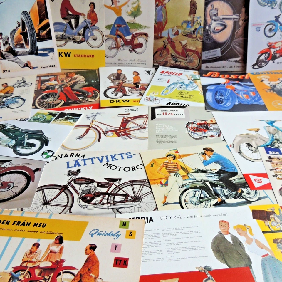 PUCH, DKW, VICTORIA, NSU, HUSQVARNA Nostalgie Postkarten (A5), 38 Motive: NSU, PUCH, DKW, Victoria, Husqvarna u.v.a.