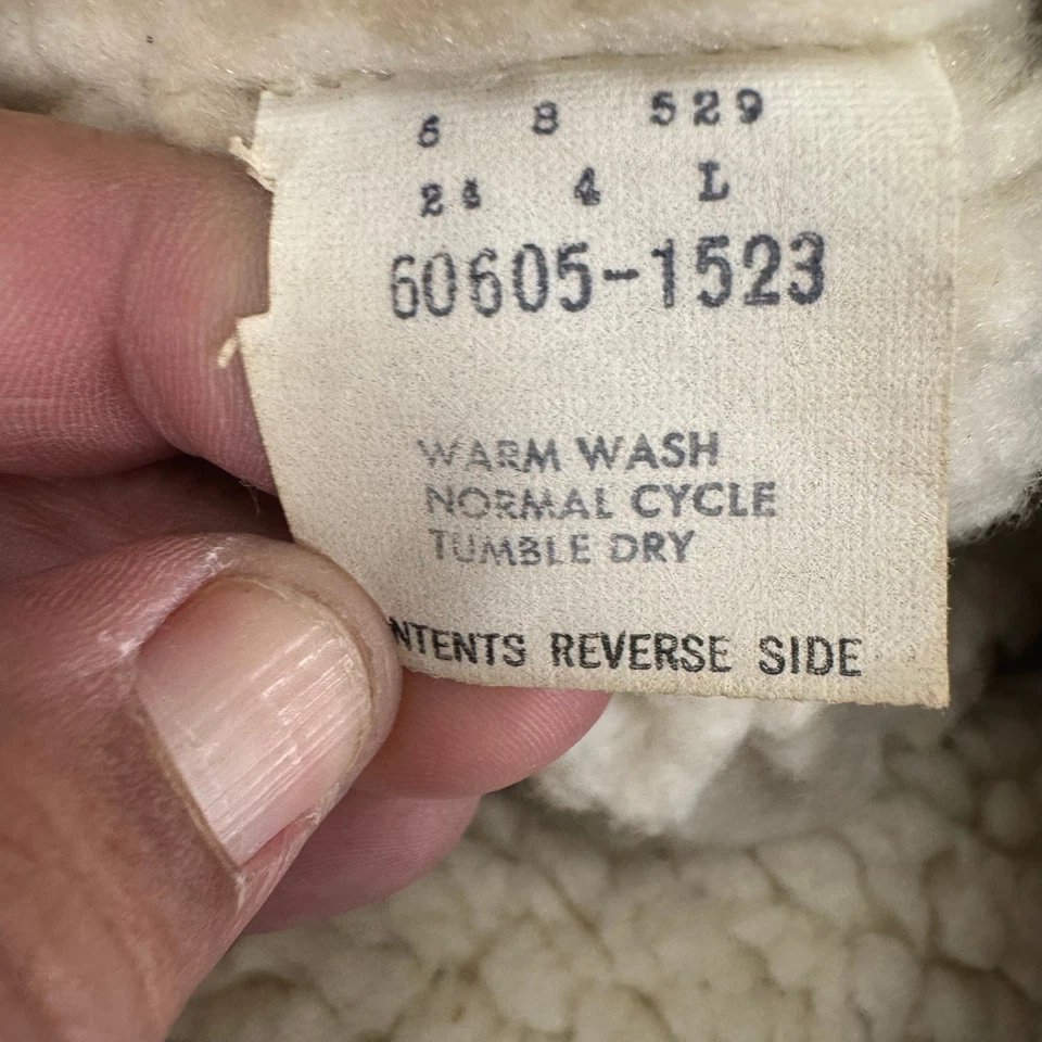 VTG 70s LEVI'S USA Mens Large Brown Cotton Corduroy Sherpa Fleece Lined Vest - Image 3 of 4