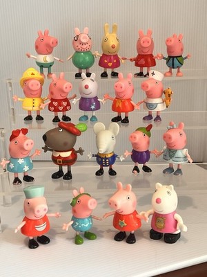 Large Lot PEPPA PIG Figures George Headphones Nurse Teddy Bear Rebecca Fireman
