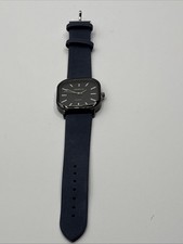 Geneva Quartz Men's Watch Square With Navy Blue Band New Outside Box