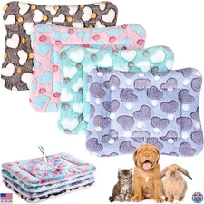 Haull 4-Pack Cozy Waterproof Guinea Pig Bedding & Soft Pee Pads for Small Pets