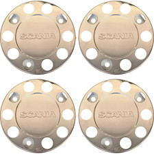 TO FIT SCANIA TRUCK  BUS STAINLESS STEEL 22.5" WHEEL COVERS 4PCS