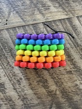 Candy Inspired Kandi Cuff Handmade Bracelet Rainbow Colors