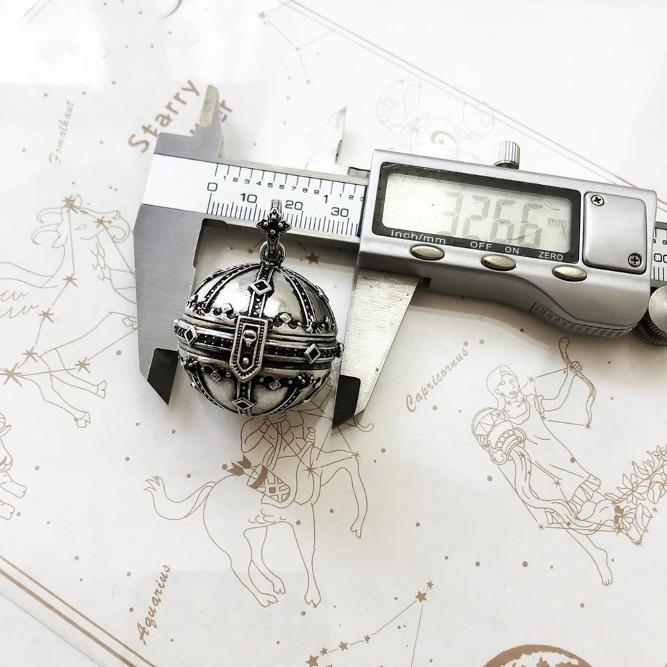 Pendente Skull Vintage Rebel in Lega d'Argento 💀 Charm Teschio Unisex Regalo - Immagine 3 di 4