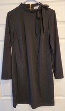 Calvin Klein Sheath Dress Women's size 10 Black Long Sleeve 