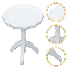 Drewniany Miniaturowy Okrągły Stół Mini Dom Ornament Dekoracyjny Mini Stół