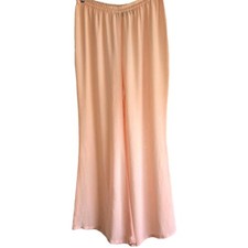 Victoria s Secret Vintage Gold Label Mesh Wide Leg Sleep Pants Size S Peach Pink