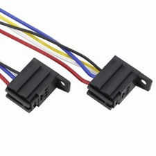 4 5 Pin Violet Automotive Relay Socket with Wire Terminal - 12V 24V DC, 30A