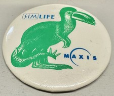 Vintage Computer Collectable: Maxis SimLife 3" Vendor Button