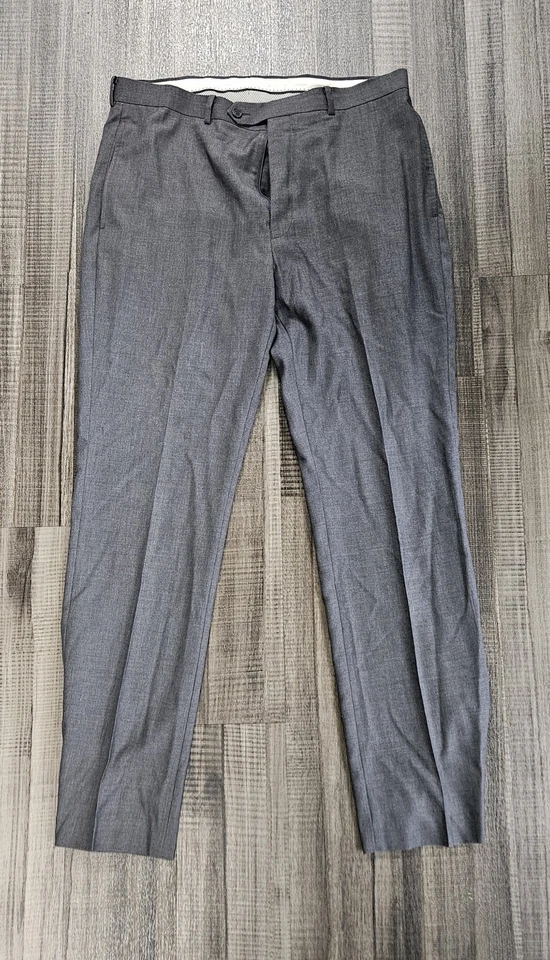 Брюки Cremieux Signature Collection 36 x 34 серые плоские спереди деловые повседневные - Изображение 3 из 4