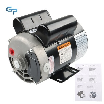 3.7HP 3450RPM 56 Frame 1 Phase Electric Motor Compressor Duty 5/8'' Shaft 230 V