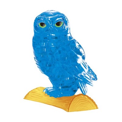 New - BePuzzled 3D Crystal Puzzle - Owl (Blue): 42 Pcs - Ages 12+ | 1 player