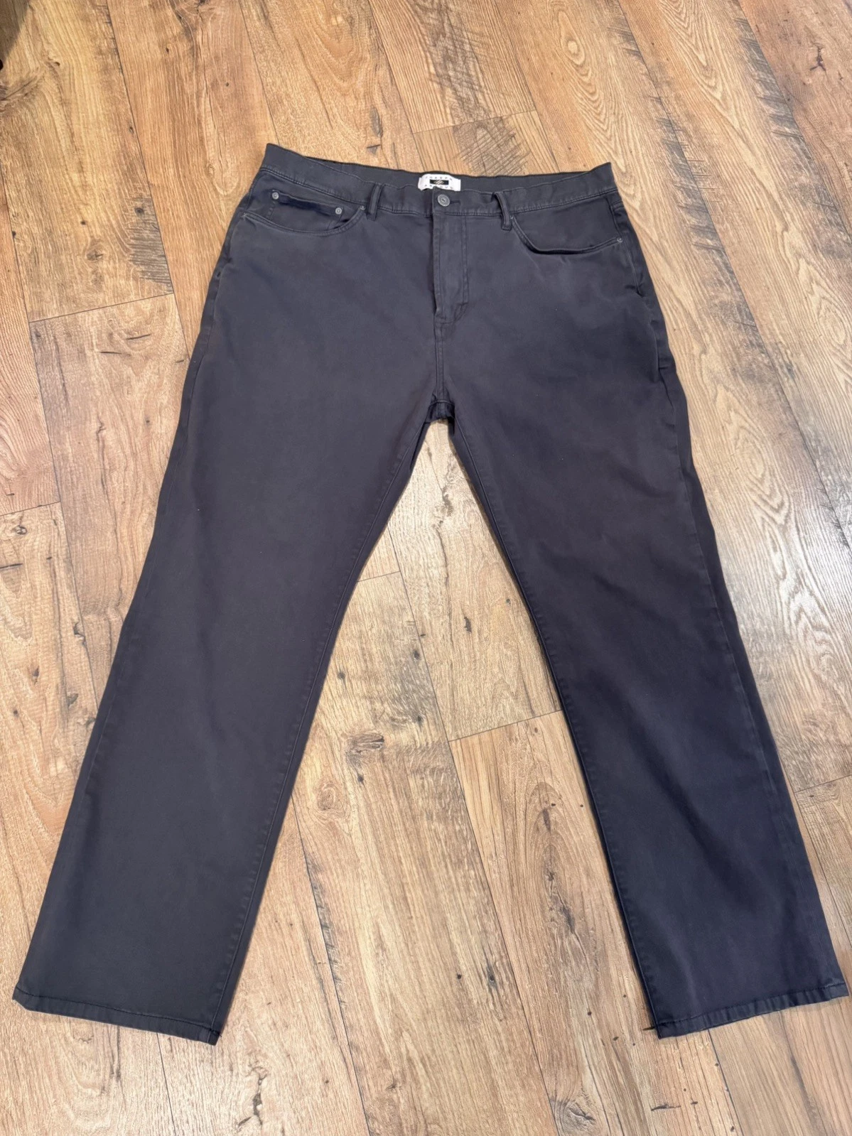 Joseph Abboud Mens Black Flat Front Pockets Straight Leg Chino Pants Sz 40x32