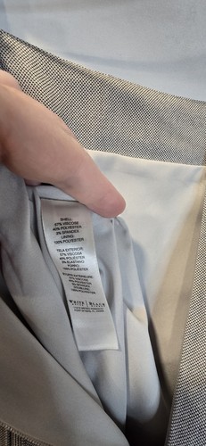 White House Black Market Blazer Skirt Set Size 2/4 Gray Pencil Skirt Lined - Picture 13 of 14