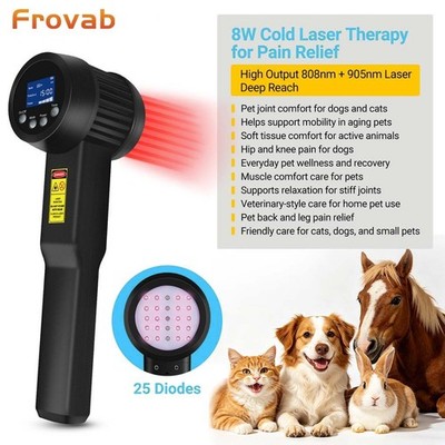 8W 808nm 905nm Veterinary Laser Therapy Tool for Dog Horse Arthritis Pain Relief