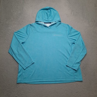 Vineyard Vines OTG Sankaty Hoodie Mens 2XL XXL Blue Performance On The Go Grid