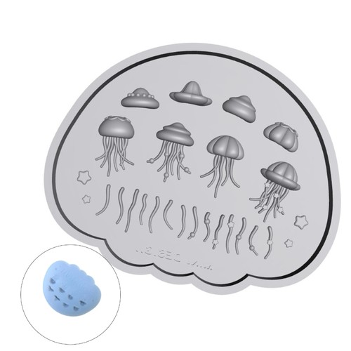 Multi Purpose Jellyfish Shaped Epoxy Mold For Handmade Keychain Decoration - Picture 2 of 8