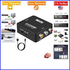 RCA to HDMI Converter 1080P for PS2, Xbox, VCR, DVD, Compatible with PAL/NTSC