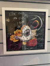 Team Signed RARE Anaheim Ducks Hockey Dia De Los Muertos autographed Print Rare