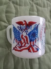 Vintage • Bicentennial • Spirit of '76 Coffee Mug Fire King Milk Glass 1976 USA