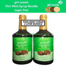 2x GIRL SCOUTS Sugar Free THIN MINT SYRUP For Coffee Baking Desserts 0 CARB