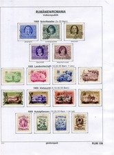 ROMANIA; 1955 early Pictorial issues fine used range of SETS on Album page