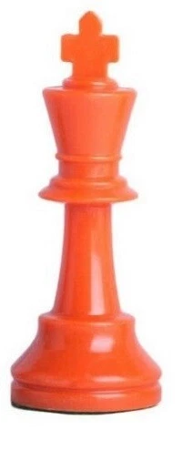 Staunton Single Weight Chess Pieces - Set of 34 Navy Blue & Orange - 4 Queens - Image 3 of 3